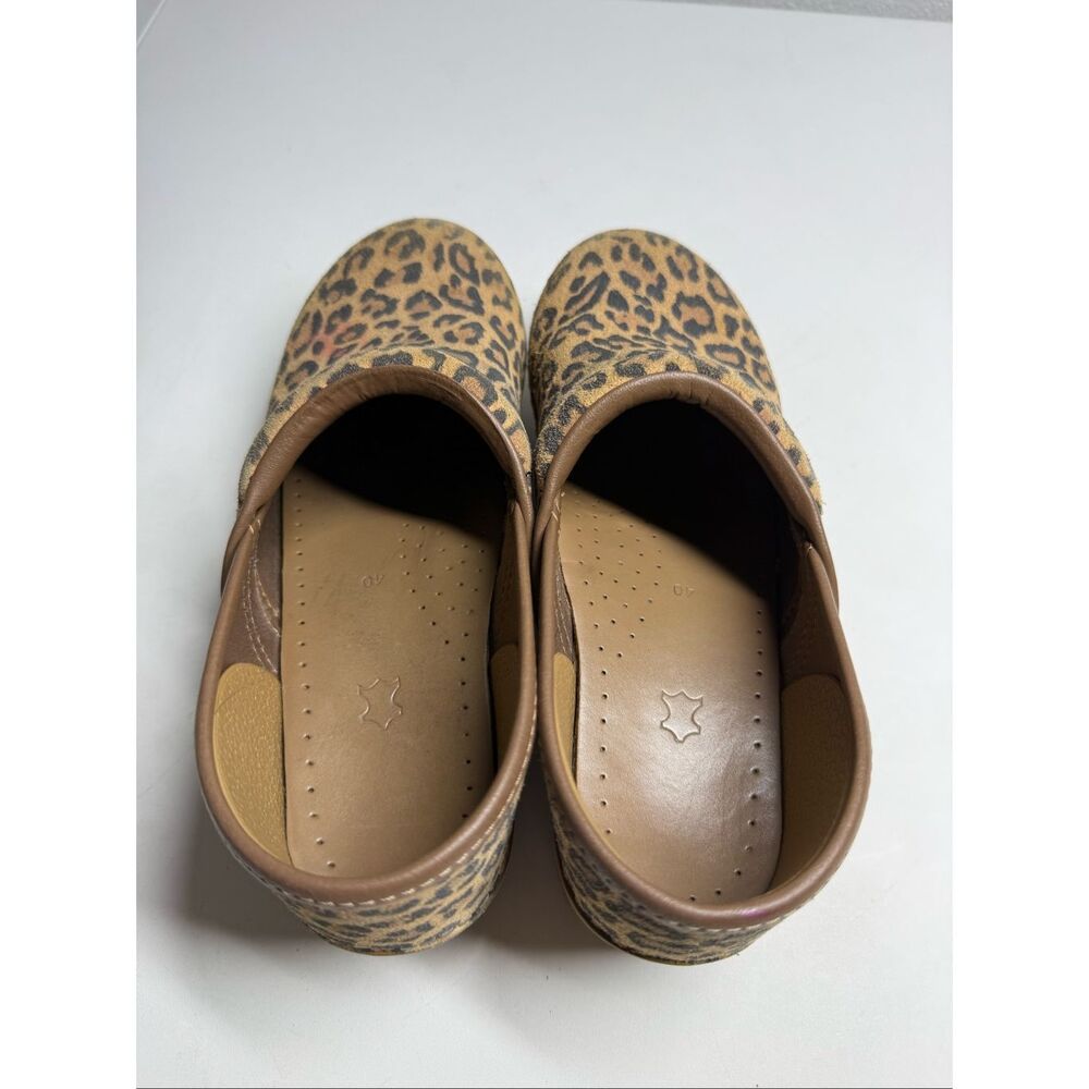 Dansko Leopard Print Clogs in Brown - Picture 8 of 16